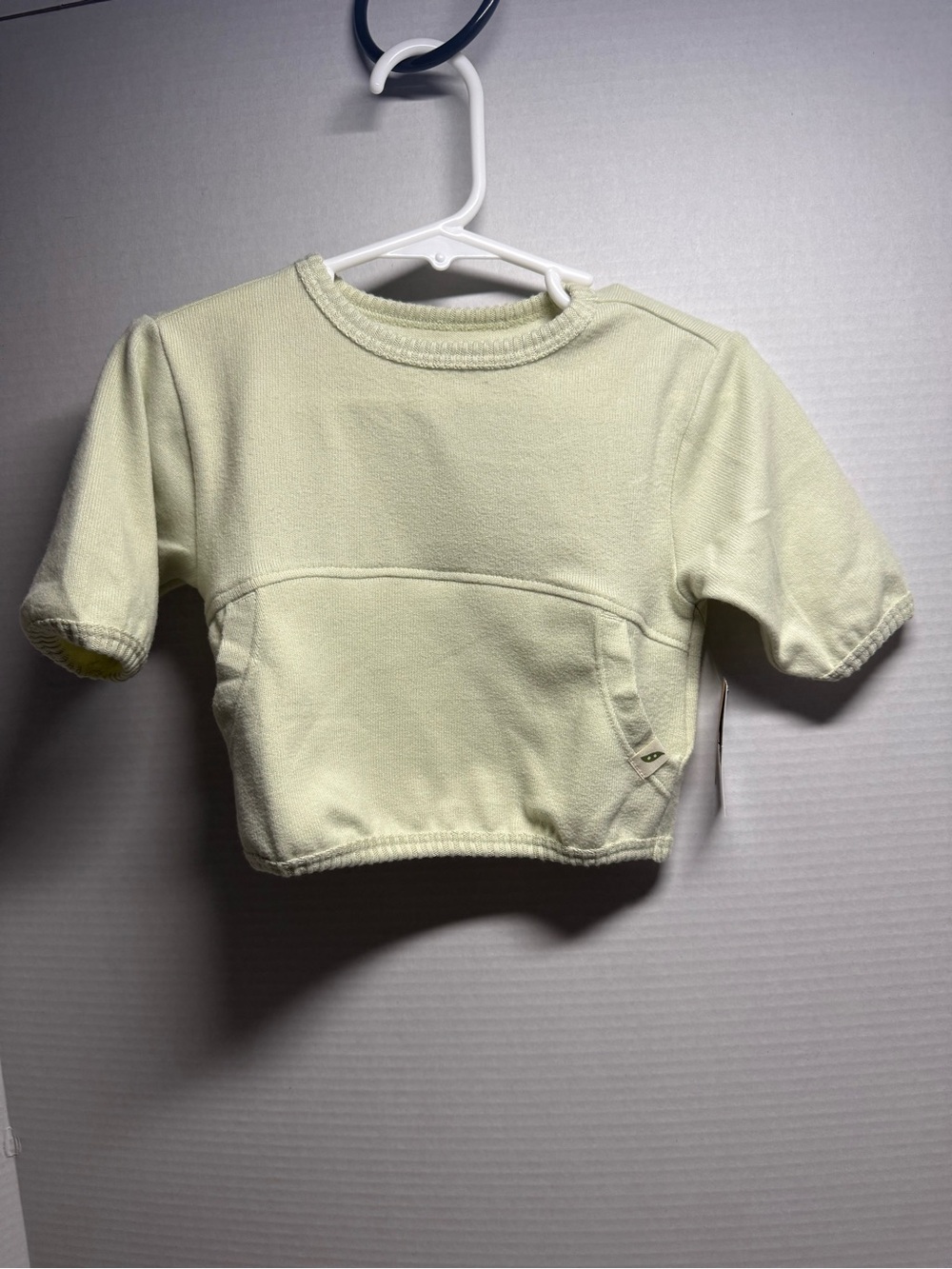 Kids Cropped Short-Sleeve Tee in Pale Green